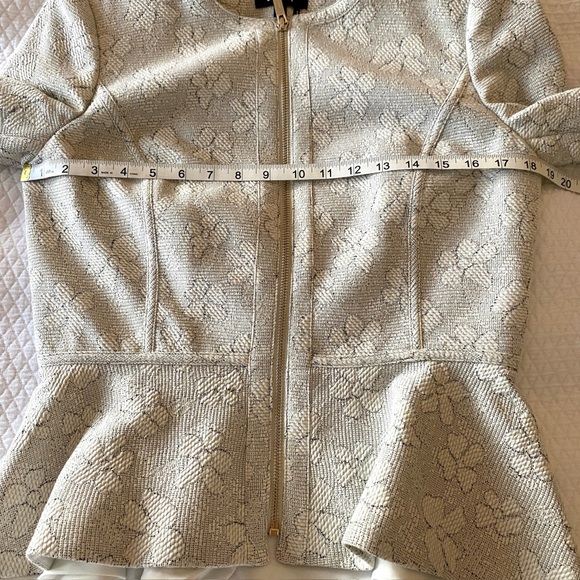 DKNY Floral-Print Zip Up Peplum Jacket Size 8 - Picture 11 of 13